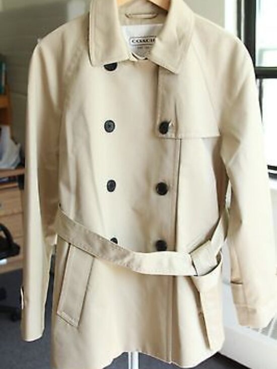 Coach Jackets & Blazers - Coach The Trench Beige Double Breasted Belted Trench Coat XL